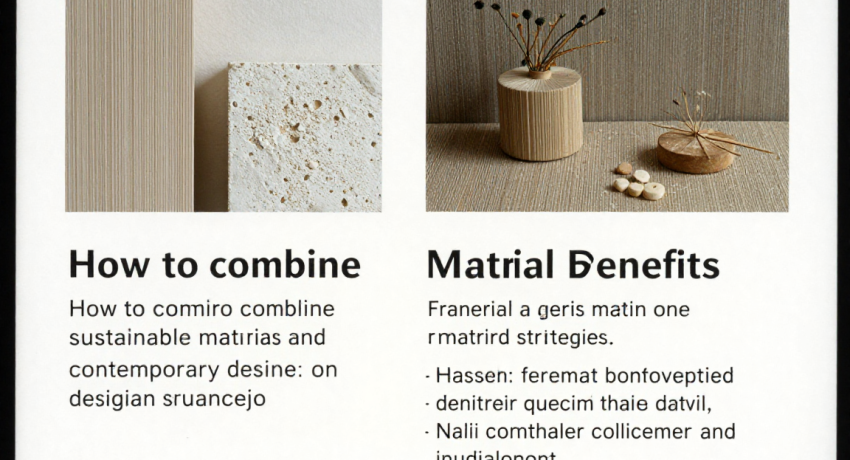 Como Combinar Materiais Sustentáveis E Design Contemporâneo